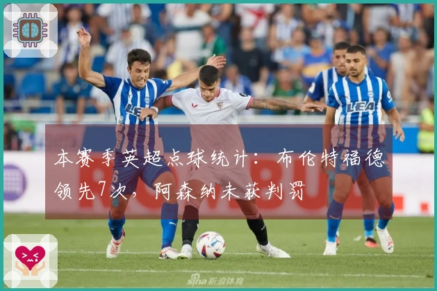 本赛季英超点球统计：布伦特福德领先7次，阿森纳未获判罚